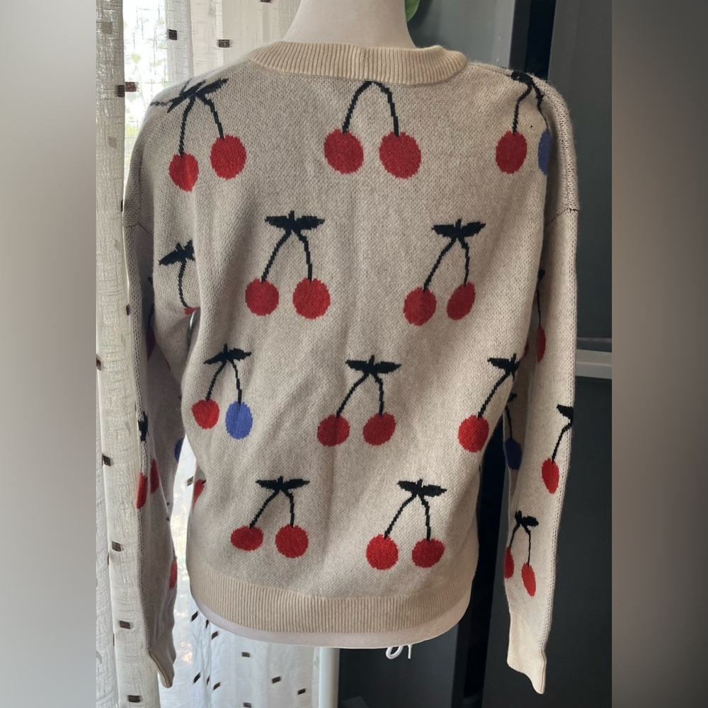 Madewell sweater with cherries.